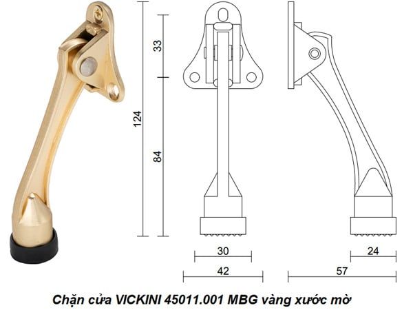 Chặn cửa VICKINI 45011.001 MBG vàng xước mờ