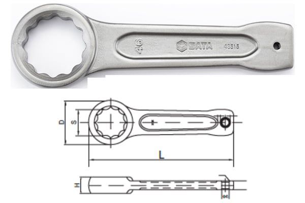 Cờ lê vòng đóng 55mm SATA 48517