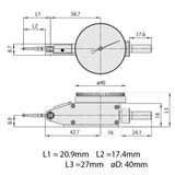  Đồng hồ so chân gập Mitutoyo 513-404-10E (0.8mm/0.01mm) 