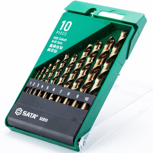 Bộ 10 mũi khoan sắt HSS Cobalt SATA 52810