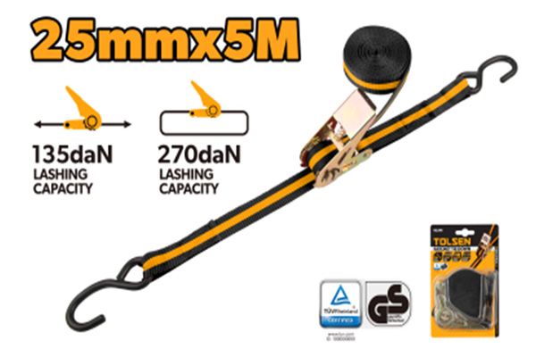 Dây ràng công nghiệp 25mmx2.5m có tăng đưa Tolsen 62248