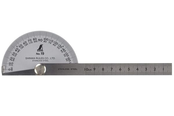 Thước đo góc 1 lá 10cm Shinwa 62480