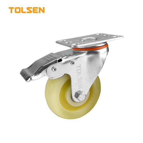 Bánh xe kéo xoay có phanh bằng nhựa PP 75mm Tolsen 62910