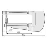  Đồng hồ đo độ dày họng sâu 120mm Mitutoyo 7321A (0-10mm/0.01mm) 