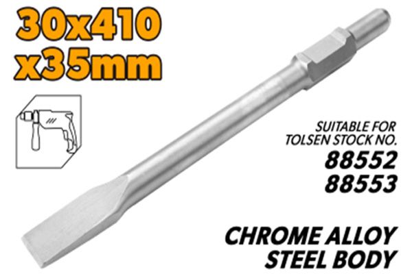 Mũi đục dẹp lục giác 30x410mm Tolsen 75455