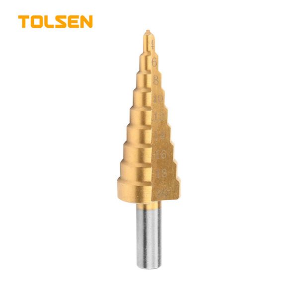 Mũi khoan bậc rãnh thẳng phủ Ti-tan khoan từ 4-32mm Tolsen 75873