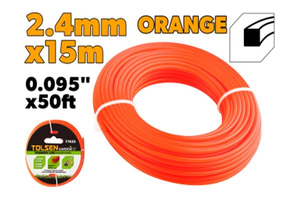 Dây cước cắt cỏ màu xanh vuông 2.4x15m Tolsen 77655