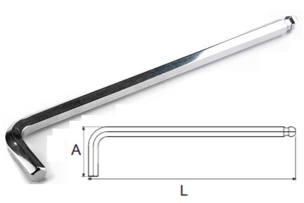 Lục giác đầu bi chữ L loại dài 7mm SATA 80113