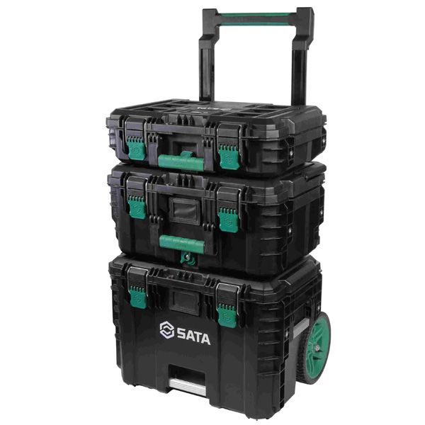 Xe kéo thùng đồ nghề xếp chồng 3 cái SATA 95327