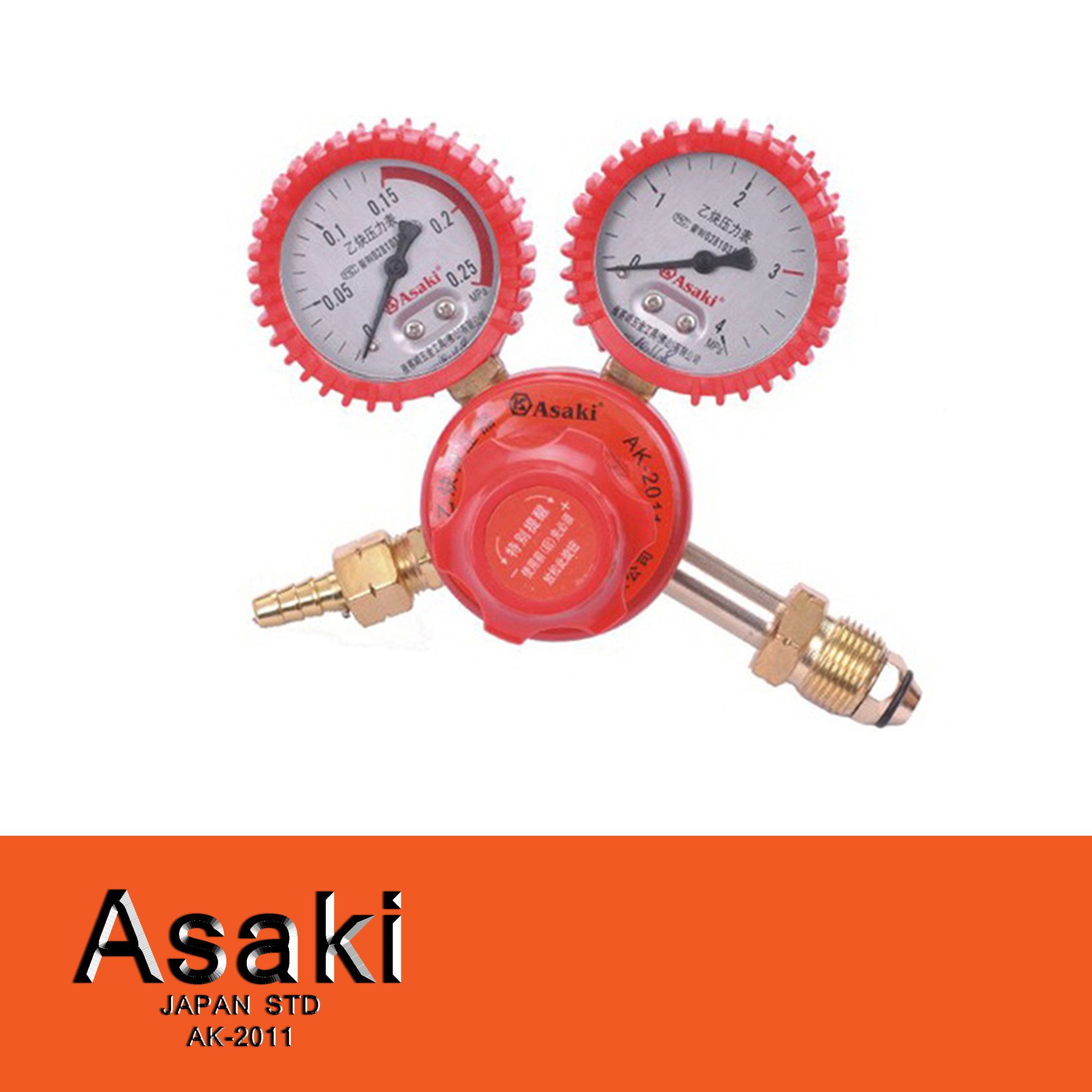  Đồng hồ điều áp acetylen Răng ngoài Asaki AK-2011 