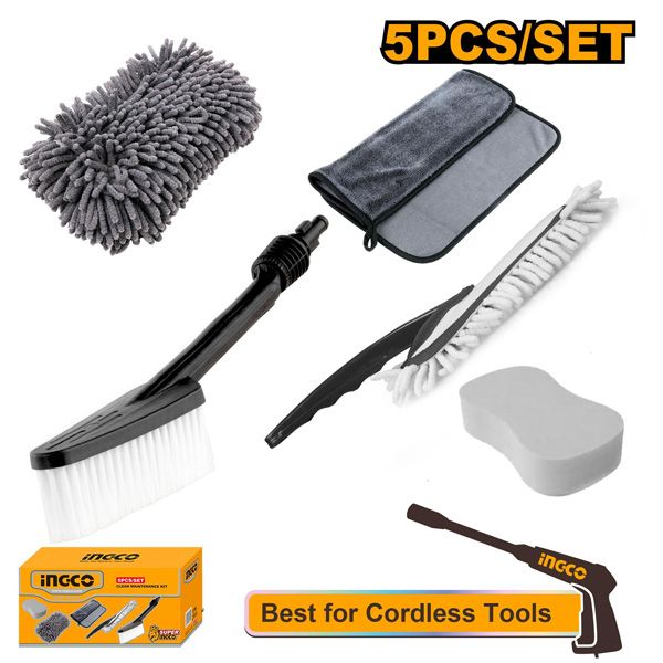 Bộ 5 món dụng cụ vệ sinh xe INGCO AMGF0501