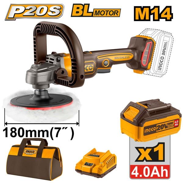 Máy đánh bóng dùng pin 20V-180mm INGCO APLI20181