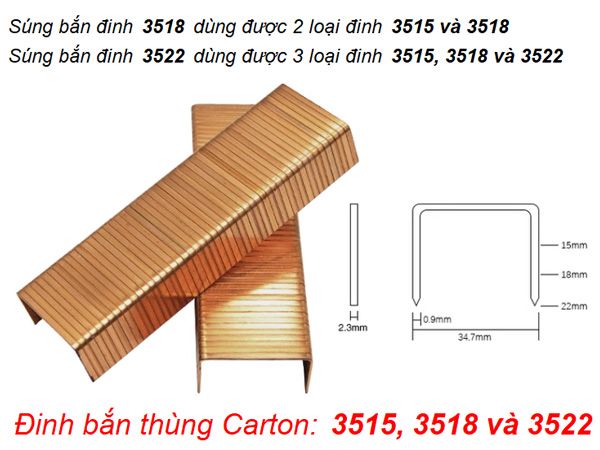  Đinh đóng thùng carton 3518 