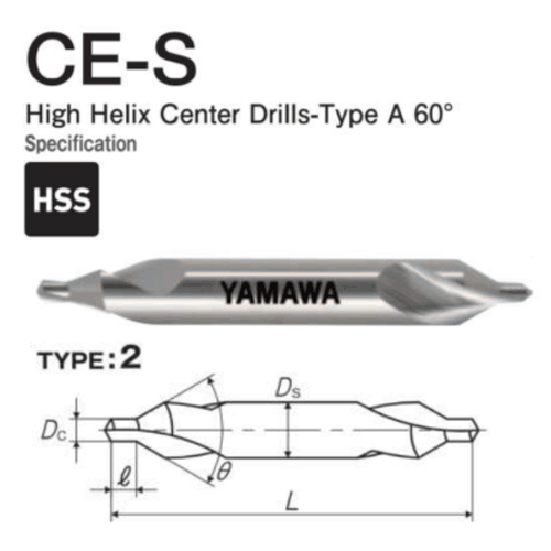  Mũi khoan tâm 60 độ Yamawa CE2.0 (2x60°x6) 