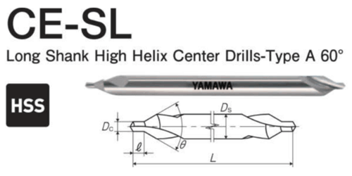  Mũi khoan tâm DÀI 60 độ Yamawa CEL1.5 (1.5x60°x5) 