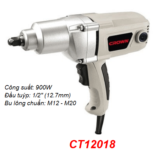 Máy siết bu lông (12.7mm) Crown CT12018