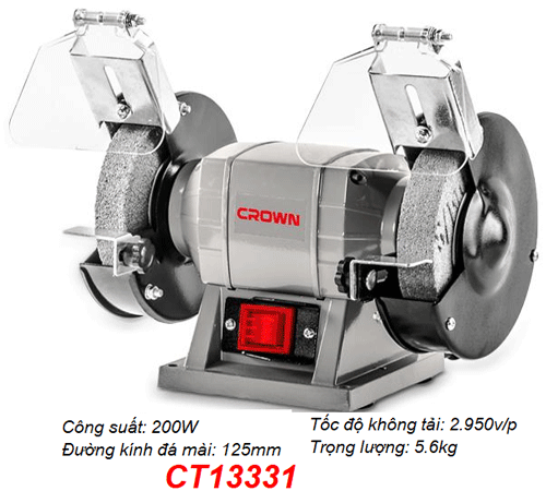 Máy mài 2 đá Crown CT13331
