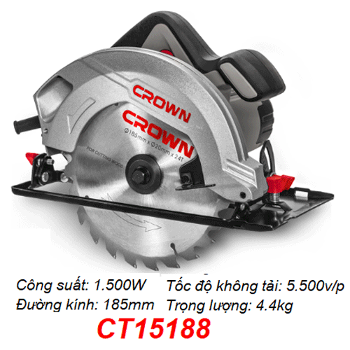  Máy cưa gỗ Crown CT15188 