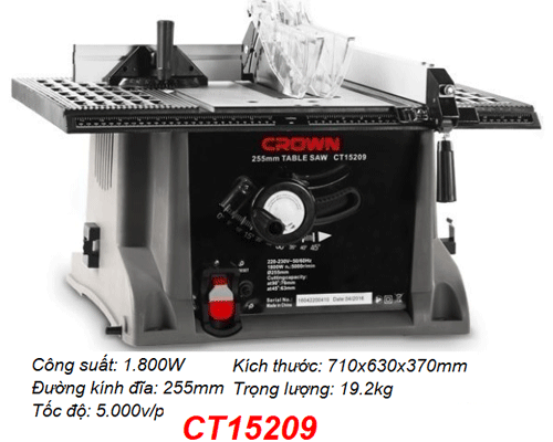  Máy cưa bàn Crown CT15209 