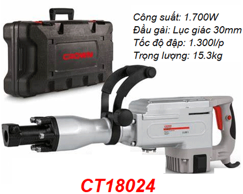 Máy đục bê tông Crown CT18024 (30mm)
