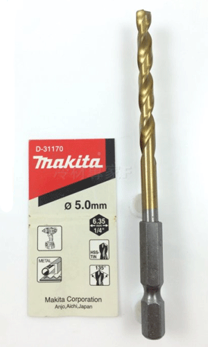 Mũi khoan kim loại đuôi lục giác D5x106mm Makita D-31170
