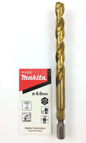 Mũi khoan kim loại đuôi lục giác D8x117mm Makita D-31201