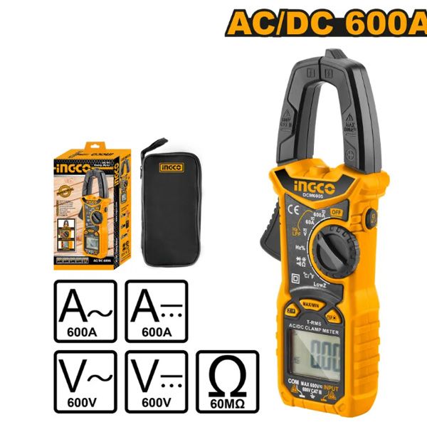 Đồng hồ kẹp AC/DC 6000 số đếm Ingco DCM6005