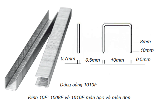 Đinh 10F chữ U Meite 1010F