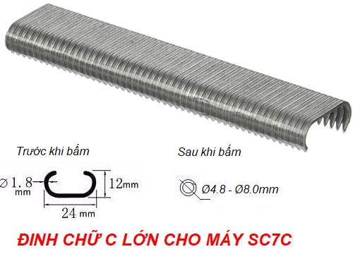 Đinh công nghiệp chữ C loại lớn