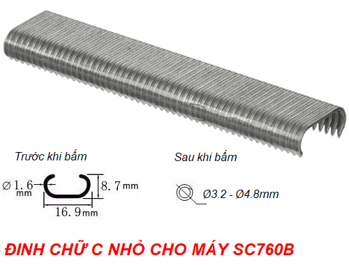  Đinh công nghiệp chữ C loại nhỏ 