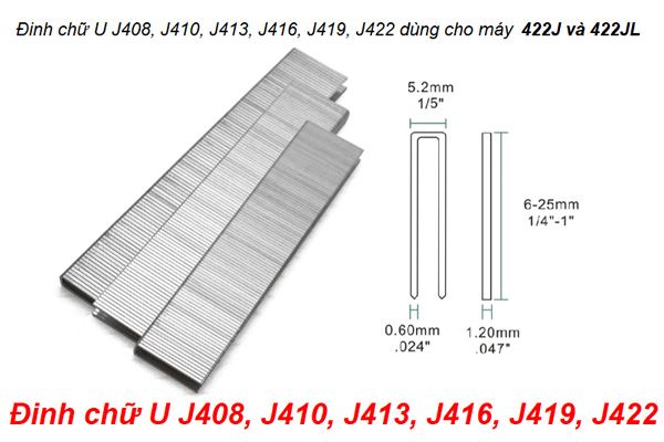  Đinh công nghiệp J4 chữ U Meite J410 