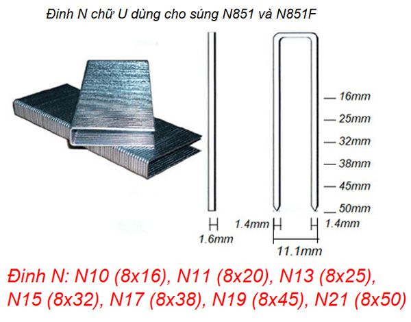  Đinh N công nghiệp Meite N11 (8x20mm) 