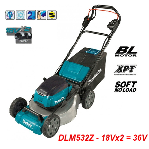  Máy cắt cỏ đẩy dùng 2 pin 18V Makita DLM532Z 