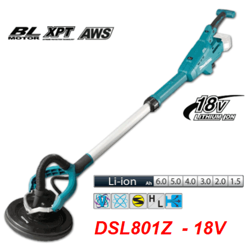 Máy chà nhám tường dùng pin 18V Makita DSL801Z