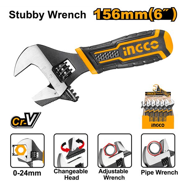 Mỏ lết đa năng 2 trong 1 6 inch/ 156mm Ingco HADWS088