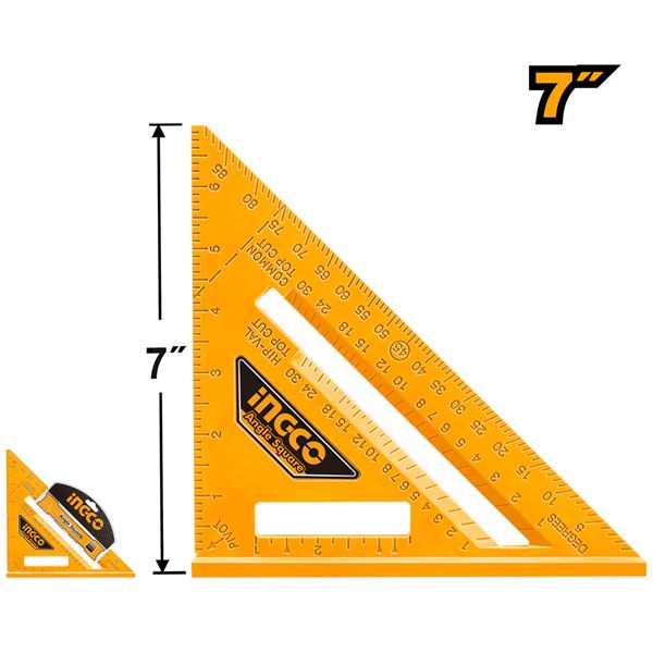 Thước ke góc vuông 18cm Ingco HAS20201