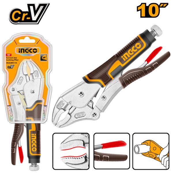 Kìm bấm khóa 10 inch/250mm Ingco HCJLW0110
