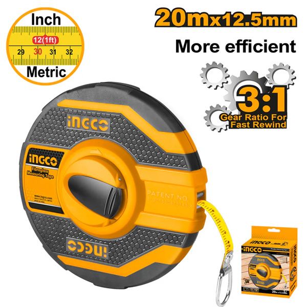 Thước cuộn sợi thủy tinh 20m Ingco HFMT8120
