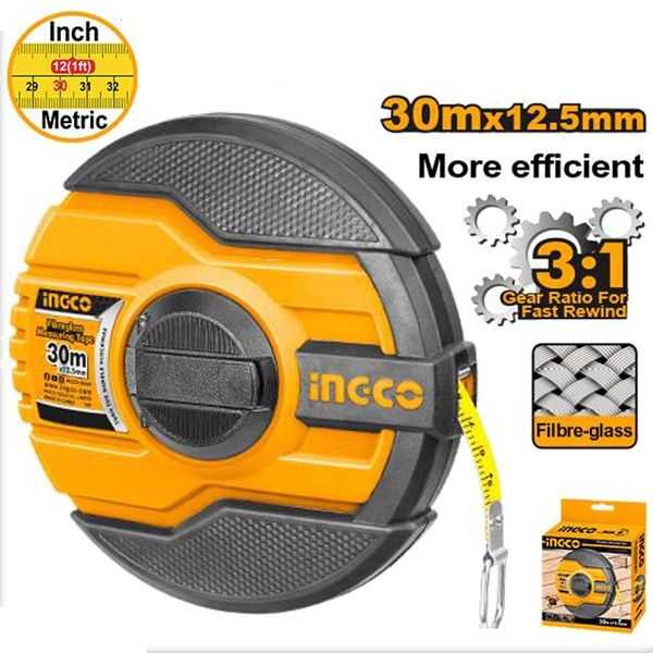 Thước cuộn sợi thủy tinh 30m Ingco HFMT8330