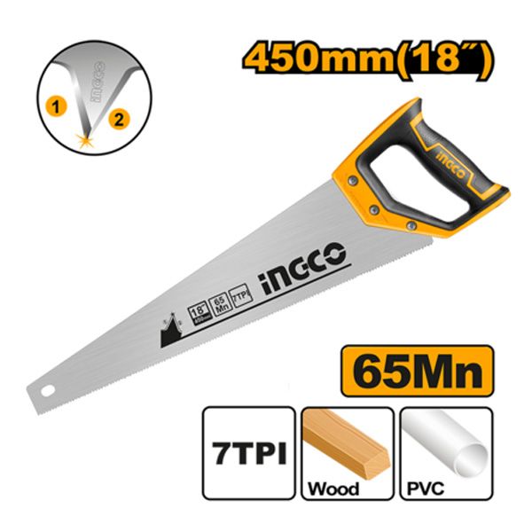 Cưa tay lá liễu 450mm Ingco HHAS08450