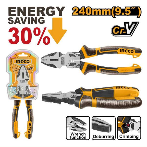 Kìm răng cao cấp 9.5 inch/240mm Ingco HHCP28240