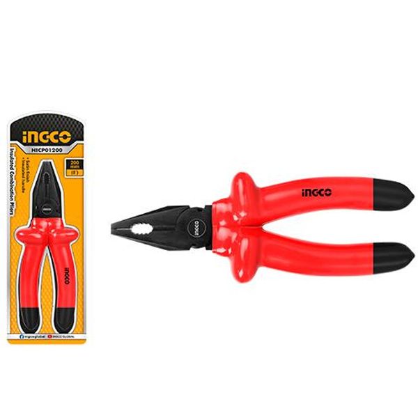 Kìm răng cách điện 1000V 200mm Ingco HICP01200