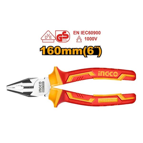 Kìm răng cách điện 6 inch/160mm Ingco HICP28168