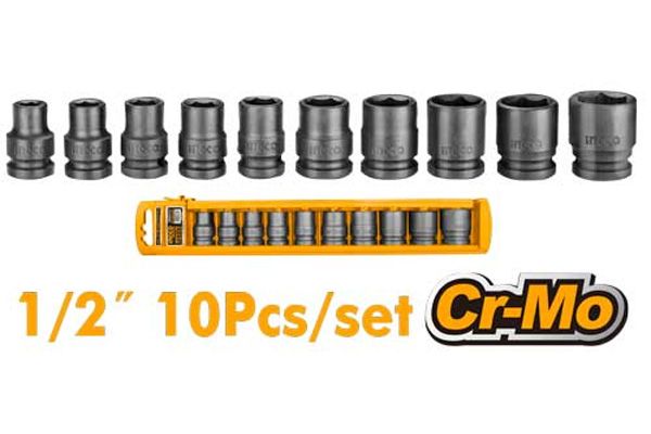 Bộ 10 đầu tuýp 1/2 inch Ingco HKISSD12101