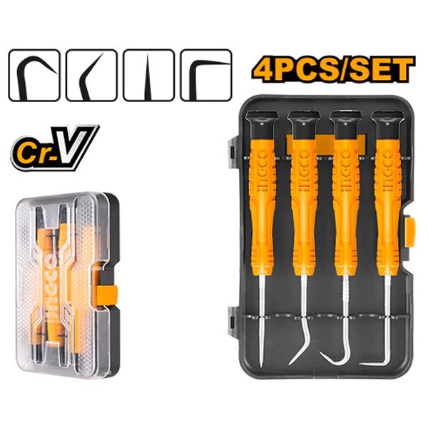 Bộ 4 gắp và móc ron xe otô Ingco HKPHS0401