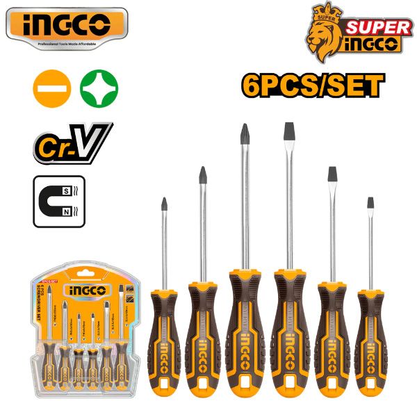 Bộ 6 tua vít Ingco HKSD0628