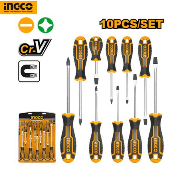 Bộ 10 tua vít Ingco HKSD1028