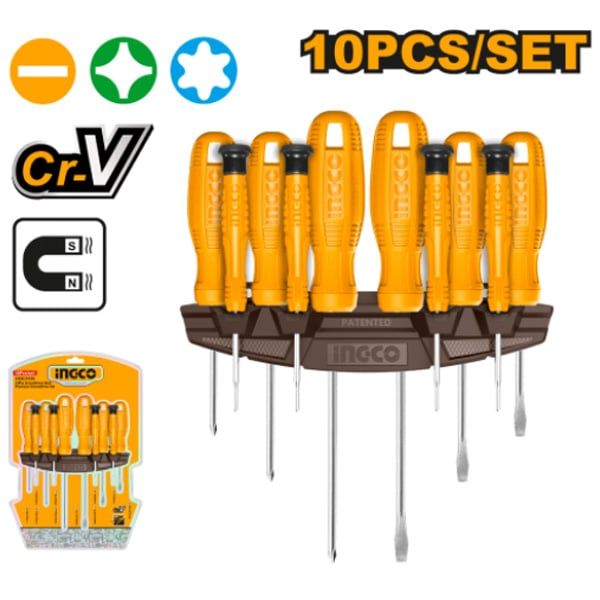 Bộ tua vít đa năng 10 chi tiết Ingco HKSD1058