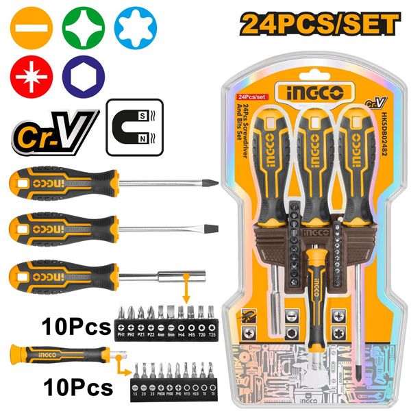 Bộ tua vít 24 món Ingco HKSDB02482