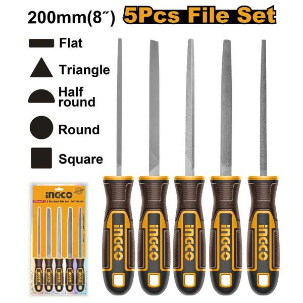 Bộ 5 giũa sắt Ingco HKTFS0508